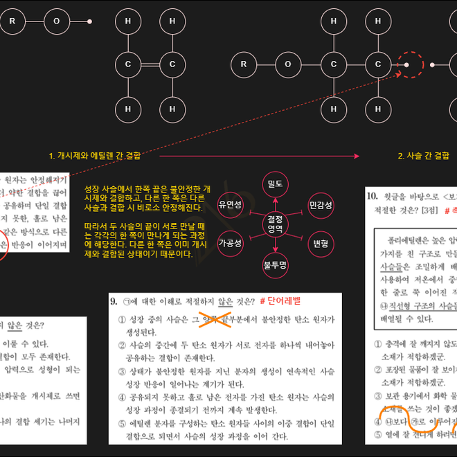 Image of: 플라스틱 형성 과정 | 폴리에틸렌 사슬 구조